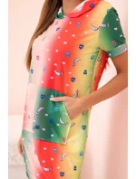 Dámské šaty na ramínkách s ozdobnými sponami béžová