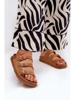 Dámské Pantofle S Pásky A Přezkami Camel Uliri