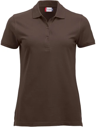 Clique Classic Marion S/S Dámské piqué polo z těžké bavlny 67.8246 dark mocca Clique Classic Marion S/S Dámské piqué polo z těžké bavlny 67.8246 dark mocca