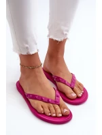 Ploché Elastické Dámské Žabky Japonky ZAXY JJ285252 Fuksie