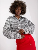 Dámská košile-LK-KS-508891-1.55P-bílá-černá Dámská košile-LK-KS-508891-1.55P-bílá-černá