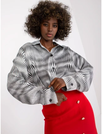 Dámská košile-LK-KS-508891-1.55P-bílá-černá Dámská košile-LK-KS-508891-1.55P-bílá-černá