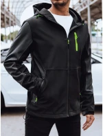 Pánská softshellová bunda s kapucí černá FashionStreet TX4464