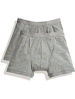 Fruit of the Loom Classic Boxer 2-Pack Pánské boxerky, balení po 2 ks 16.7026 light grey marl/light grey mar