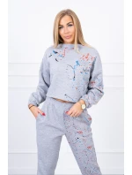 Izolovaná sada s barevným potiskem šedá Izolovaná sada s barevným potiskem šedá