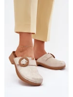 Dámské Pantofle S Přezkou Inblu Béžové TF000001