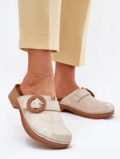 Dámské Pantofle S Přezkou Inblu Béžové TF000001