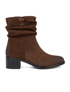 Moderní  kotníčkové boty dámské hnědé Obcas