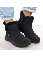 Dámské nepromokavé sněhule s kožíškem Rieker M6554-00 černé