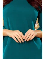 Světle modré pohodlné dámské plisované šaty model 7628462