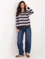 Damska bluza z rozpinana stójką Goodlookin czekoladowa (9981)