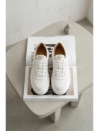 Kožené dámské tenisky na platformě Vinceza 39976 bílé