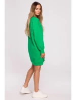 M676 Svetr tunika se zipy - zelený