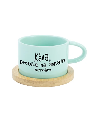 KÁVA, PROTOŽE NA KOKAIN NEMÁM - mint hrníček makronka 200 ml KÁVA, PROTOŽE NA KOKAIN NEMÁM - mint hrníček makronka 200 ml