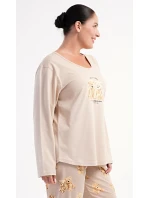 Dámské pyžamo dlouhé Méďové