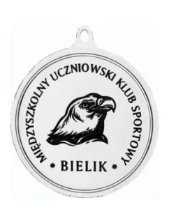 Obecná stříbrná medaile s prostorem pro emblém 50 mm - ocelová medaile s laserovým gravírováním - RMI