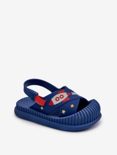 Lehké dětské skluzavky Sandály se Psí motivem námořnická modrá Rico