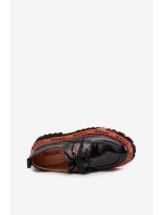 Kožené dámské lakované polobotky Artiker 57C0176 Černé