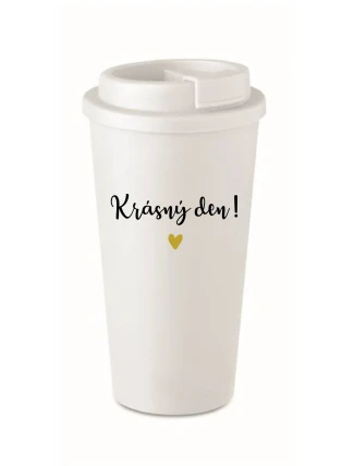 KRÁSNÝ DEN! - bílý termohrnek 475 ml