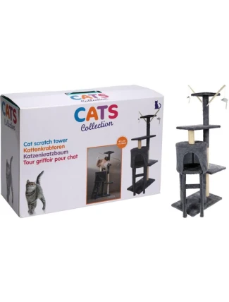 VĚŽOVÝ STROM SE ŠKRABADLEM PRO KOČKY 45X30X110CM VĚŽOVÝ STROM SE ŠKRABADLEM PRO KOČKY 45X30X110CM