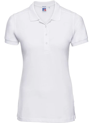 Russell Athletic 566F Dámské elastické piqué polo 10.566F white
