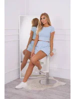 Bavlněná souprava se šortkami modrá Bavlněná souprava se šortkami modrá