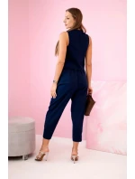 Set vesta + kalhoty námořnická modř