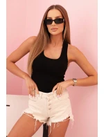 Dámská bavlněná bokserka na širokých ramínkách černá