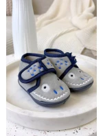 Dětské bačkory na suchý zip – šedé Jeselle Dětské bačkory na suchý zip – šedé Jeselle