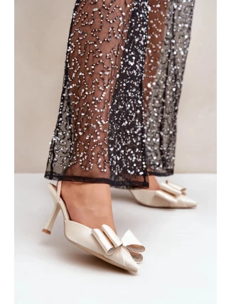 Dámské lodičky na jehlovém podpatku SQC-118 / 204794 Zlatá - GIVANA