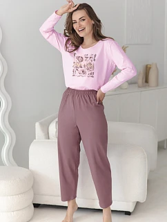 3632 DÁMSKÉ DLOUHÉ PYŽAMO SOLENE M–XL