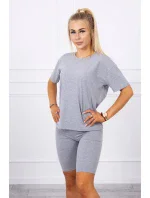Šedý set top+legíny