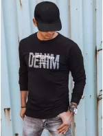 Pánská mikina s potiskem černá FashionStreet BX5359