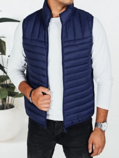 Pánská prošívaná tmavě modrá vesta FashionStreet TX5082