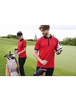 Daiber JN 1308 Pánské piqué polo se zipem 02.1308 light red/black Daiber JN 1308 Pánské piqué polo se zipem 02.1308 light red/black