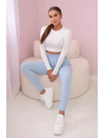 Pruhované legíny modrý