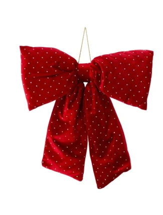 Dekorativní mašle 39x50CM červená slída