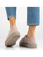 Dámské kožené polobotky béžové Filippo DP7502/26