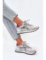 Semišové Sportovní Boty Tenisky Dámské D.Franklin Ztlumená Bílá DFSH387005
