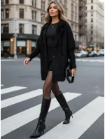 Dámský alpakový kabát RITA II black FashionStreet NY0669 Dámský alpakový kabát RITA II black FashionStreet NY0669