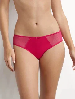 Dámské kalhotky z bio bavlny DIM GENEROUS COTTON BIO SLIP - DIM - červená