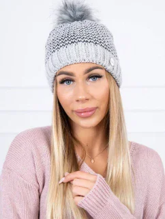 Čepice K179 světle šedá