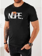 Pánské tričko s potiskem černé FashionStreet RX5359