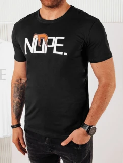 Pánské tričko s potiskem černé FashionStreet RX5359