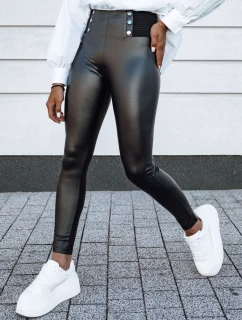 Dámské voskované kalhoty s vysokým pasem TARMZ black FashionStreet UY2154