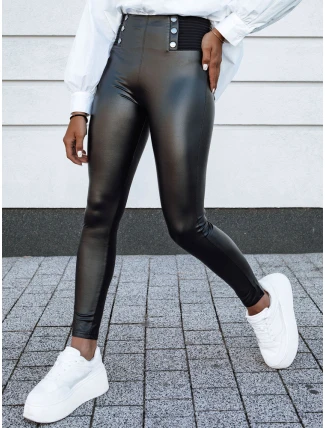 Dámské voskované kalhoty s vysokým pasem TARMZ black FashionStreet UY2154