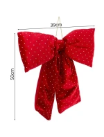 Dekorativní mašle 39x50CM červená slída