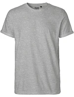 Neutral O 60012 Pánské bio tričko s ohrnutými rukávy 77.6012 sport grey