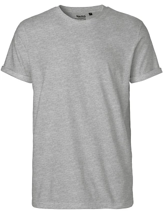 Neutral O 60012 Pánské bio tričko s ohrnutými rukávy 77.6012 sport grey