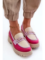 Zazoo 3475 Dámské kožené mokasíny béžové